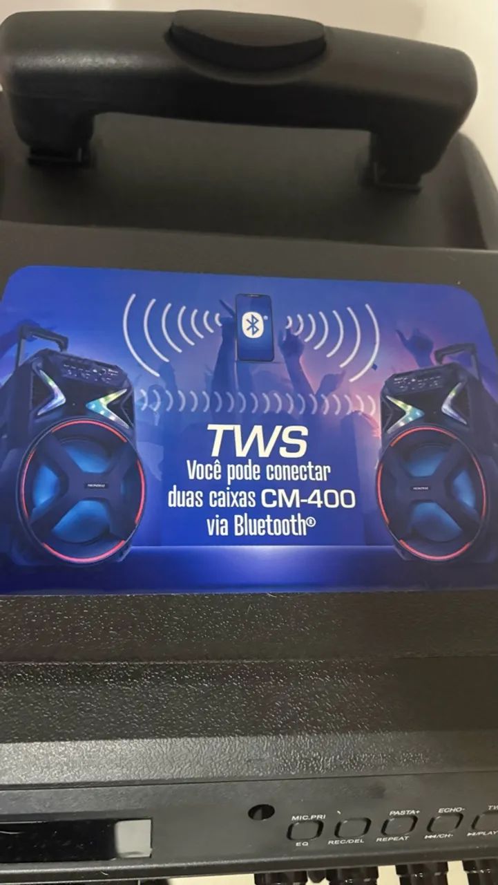 Caixa de som amplificada multiuso Mondial! Nova! - Foto 5