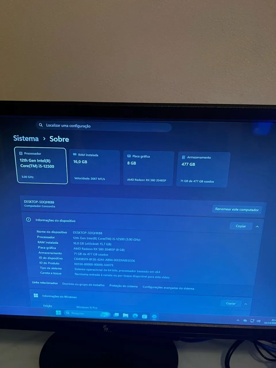 GABINETE NAROCK V2 i5 12500 - Foto 4