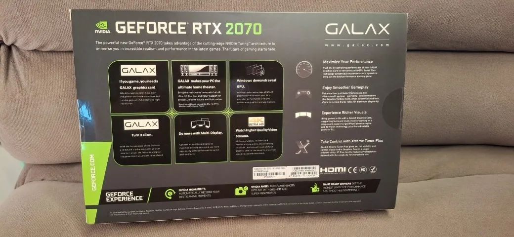 GPU. GALAX GeForce RTX 2070 EX - 1 Click OC - Foto 2