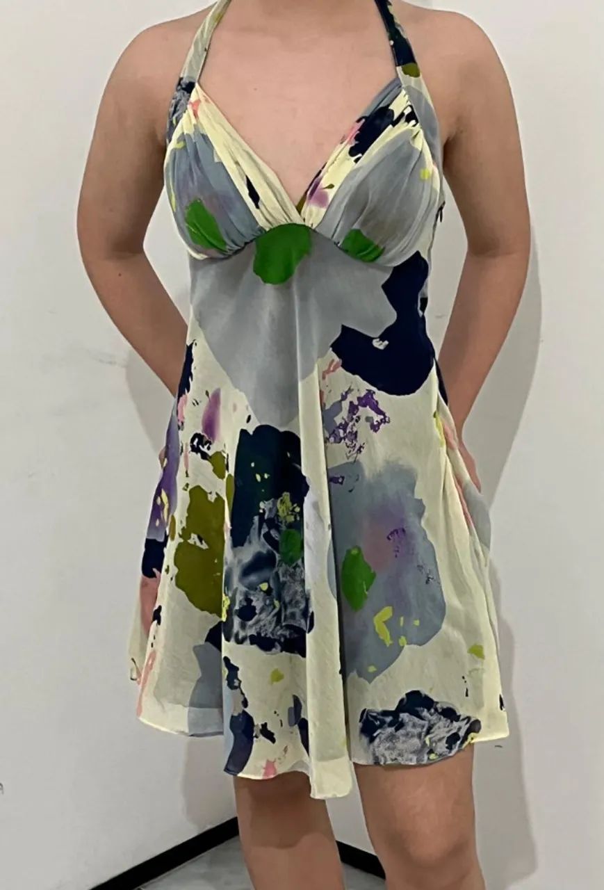 Vestido estampado de festa  - Foto 4