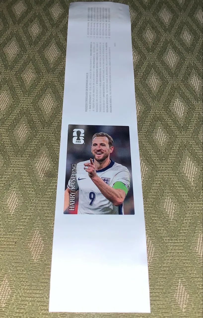 Figurinha Copa 2026 Harry Kane no Rótulo original