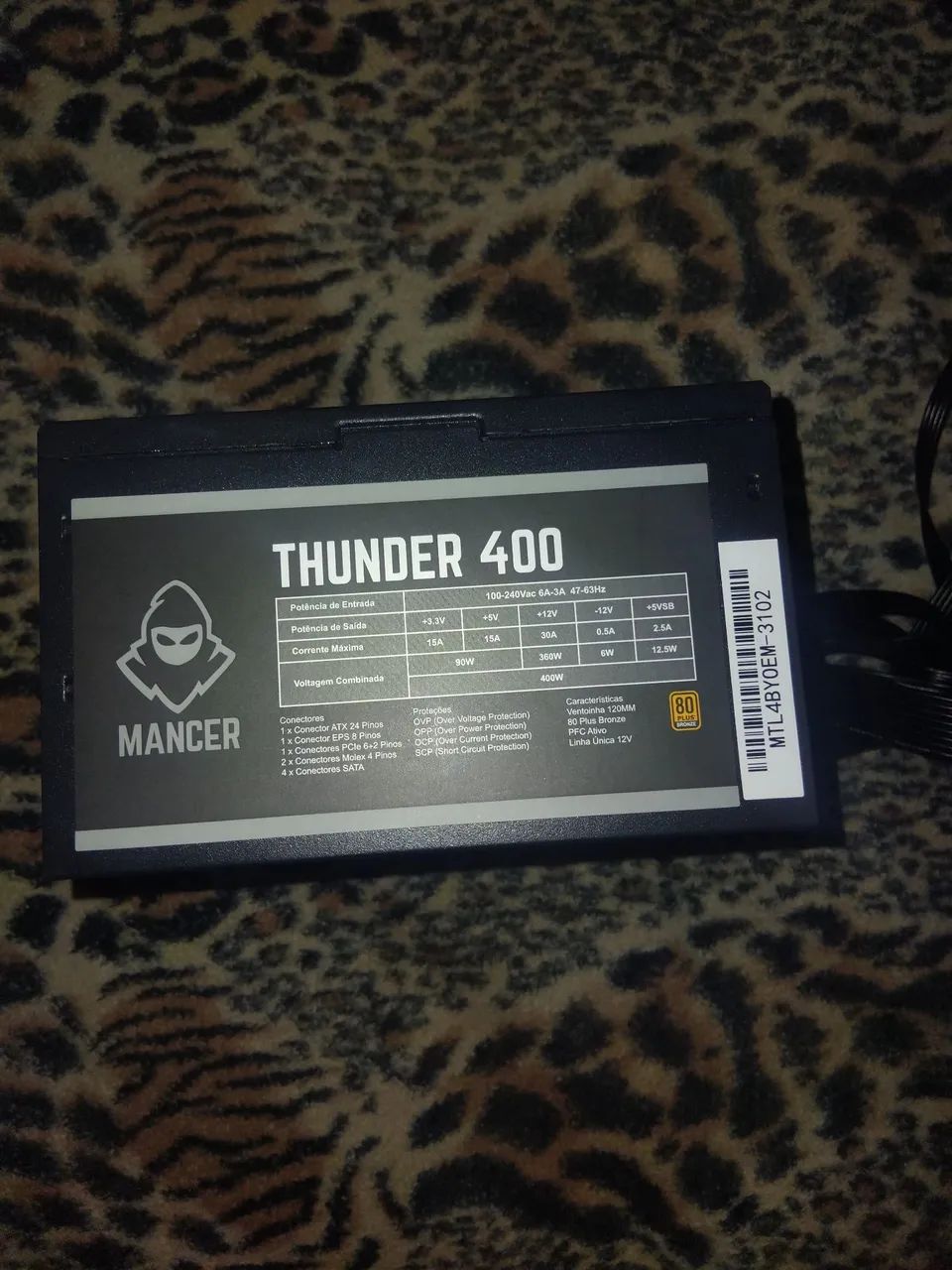 Fonte mancer Thunder 400w 80 plus bronze