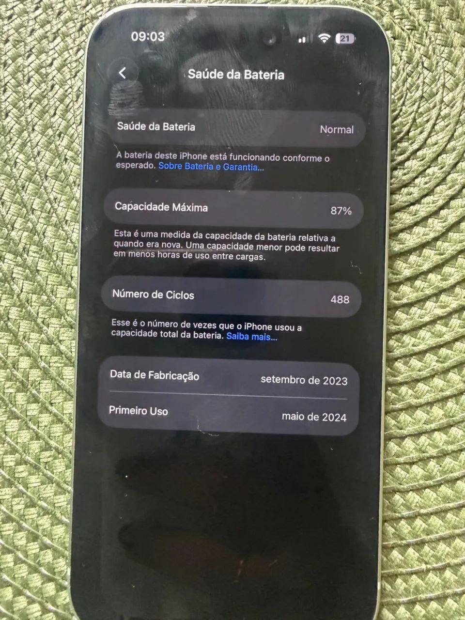 IPHONE 15 128 GB SEMI NOVO 