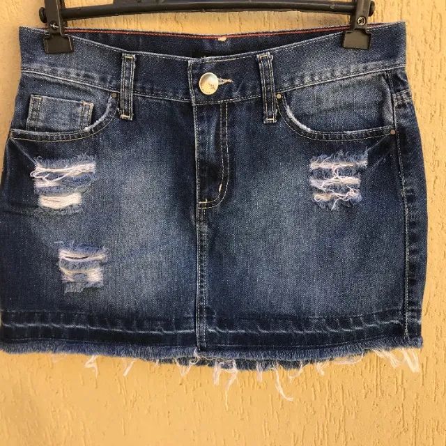 Saia Jeans Marinho da Marca Four One