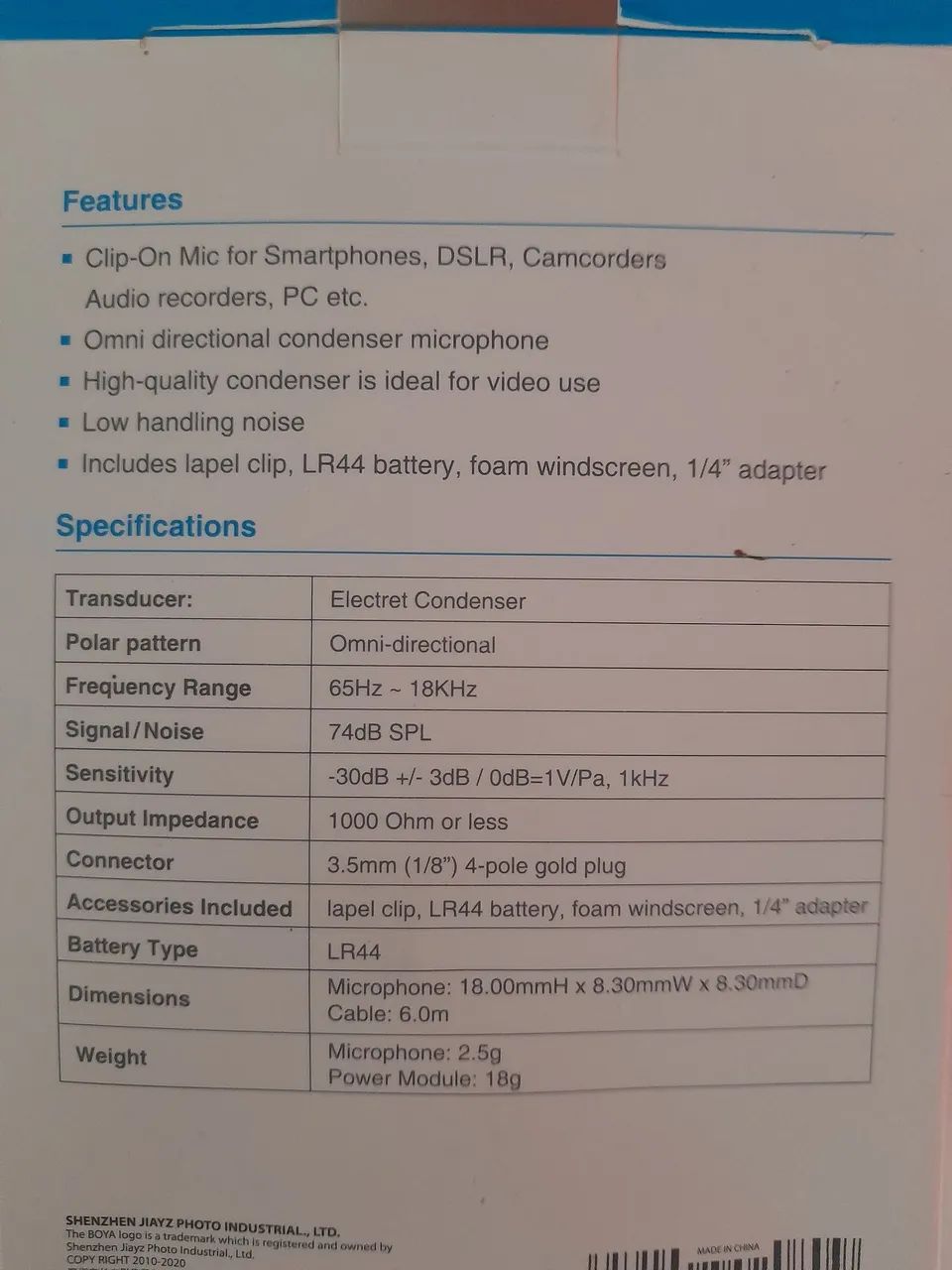 MICROFONE DE LAPELA BOYA-M1 - Foto 5