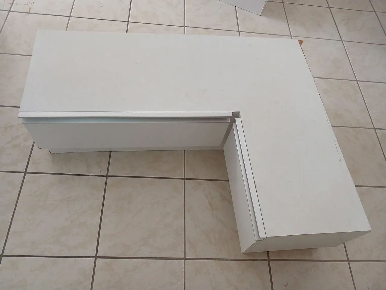 Sapateira em L branca (mdf) - Foto 2
