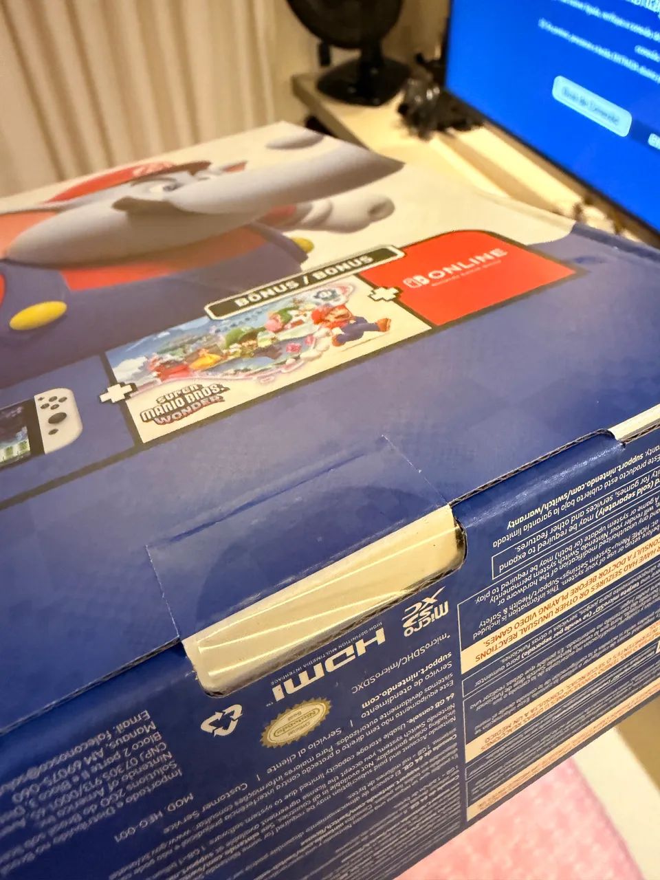 Nintendo Switch Oled + Mario Wonder + 3 meses switch on-line - DESBLOQUEADO - Foto 3