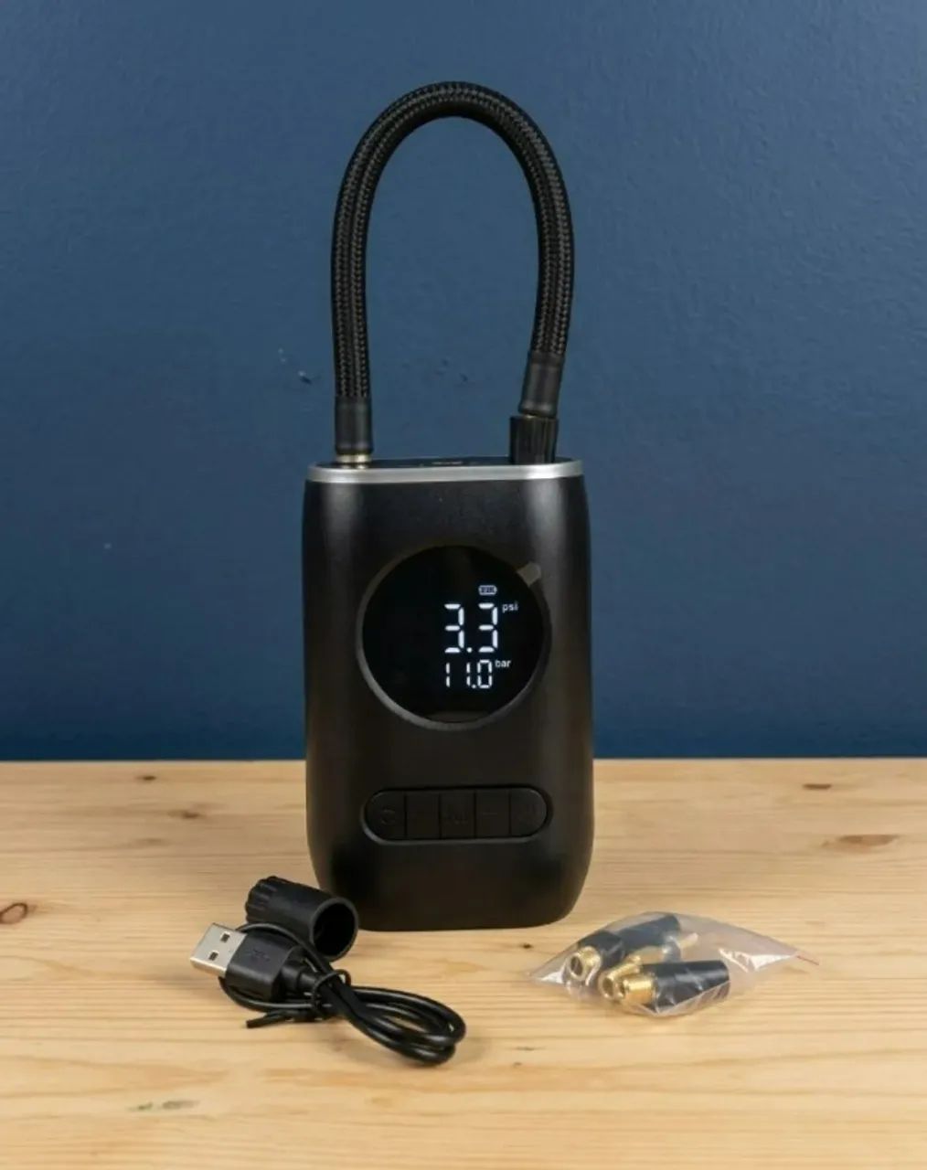 Mini Compressor de Ar Digital USB-C Recarregável Sem Fio - Foto 2
