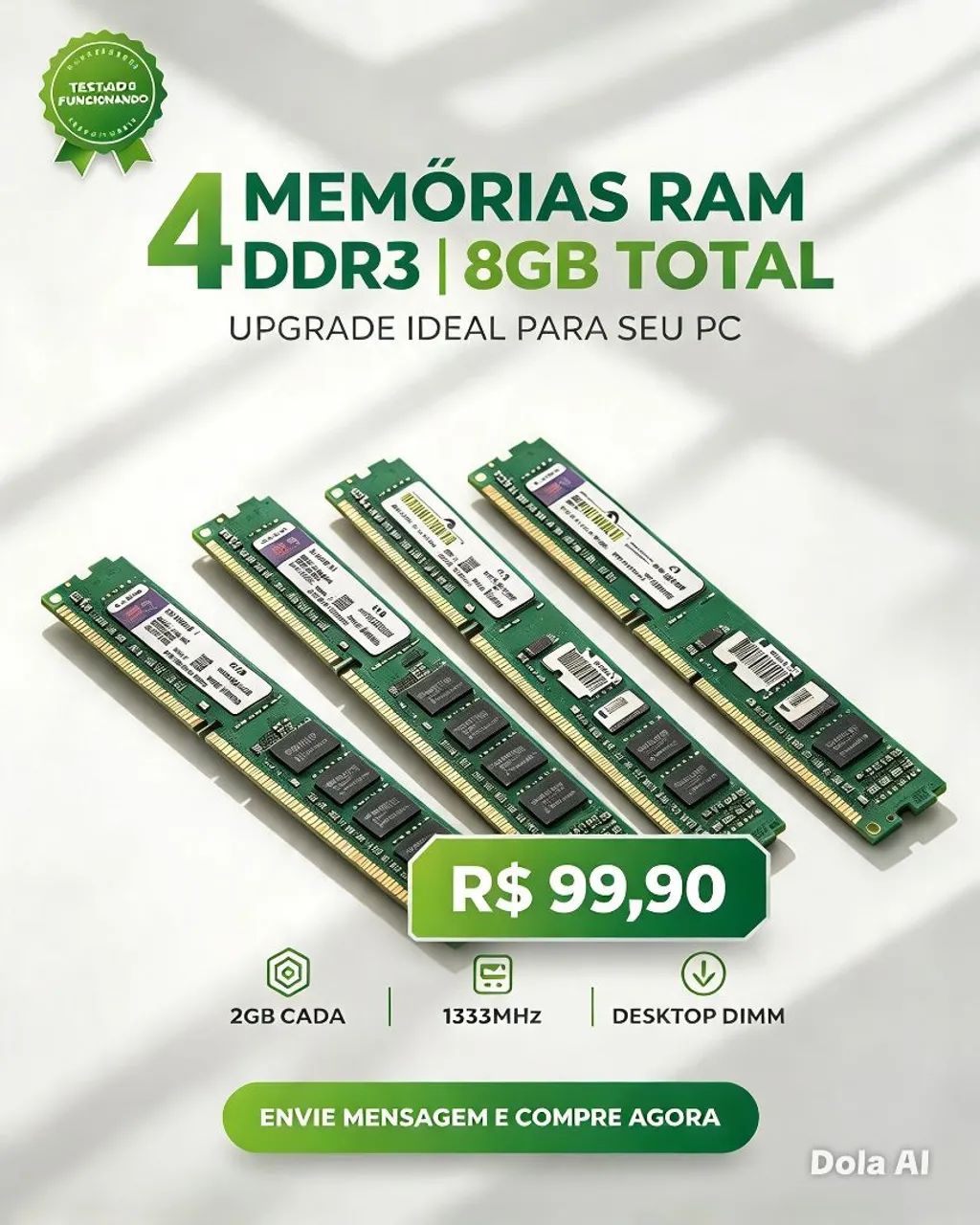 Memória para Pc DDR3 2GB