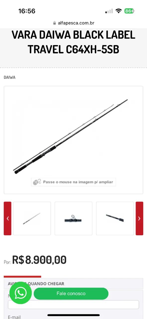 Vara Daiwa Black Label Travel C61XXH-5 SB - Esportes Aquáticos