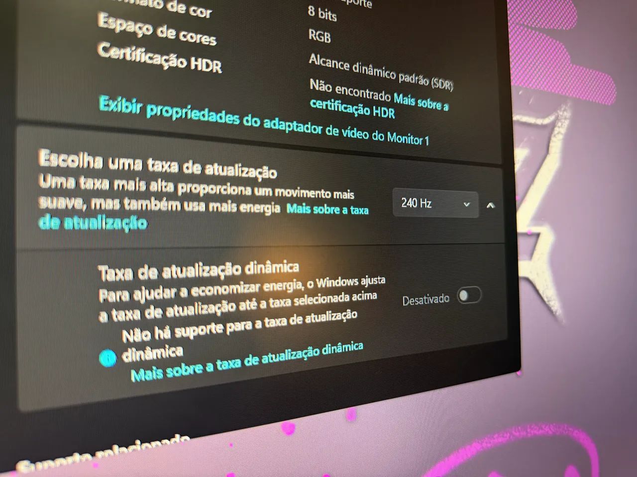 Monitor asus Tuf gaming 240hz 27 polegadas  - Foto 2
