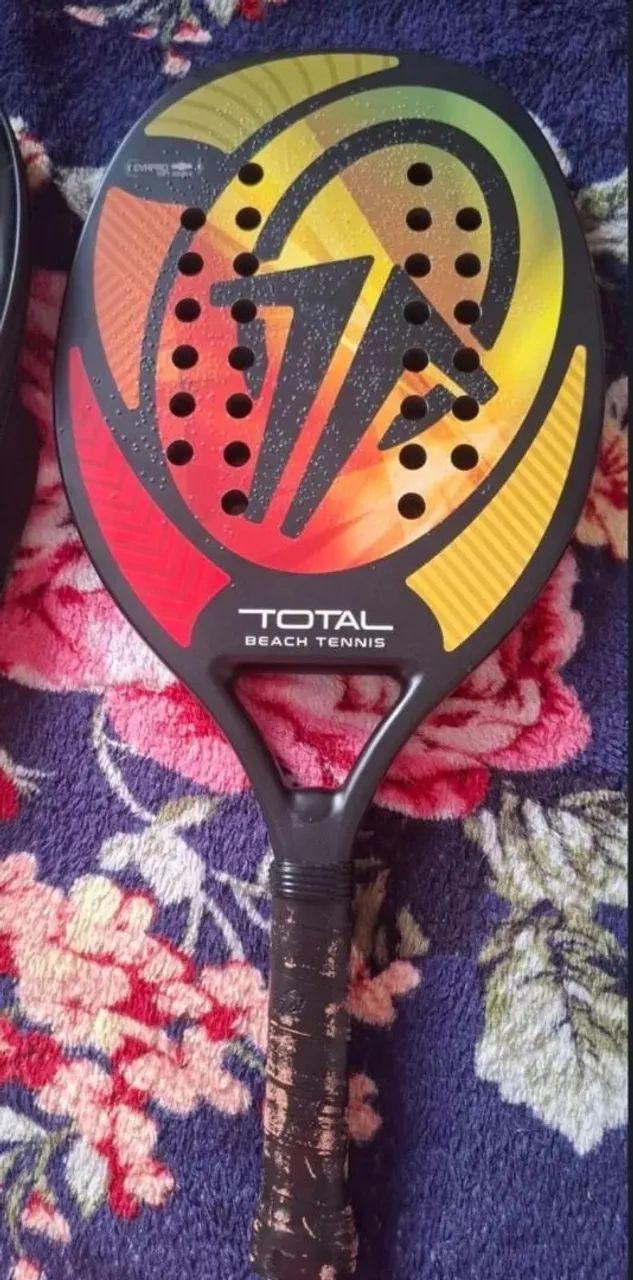 Raquete Beach Tennis Total Fun 100% Carbono + Raqueteira - Foto 5