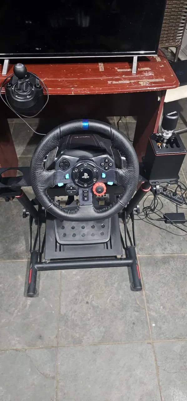 Logitech g29 completo + marcha mecânica e cockpit extreme