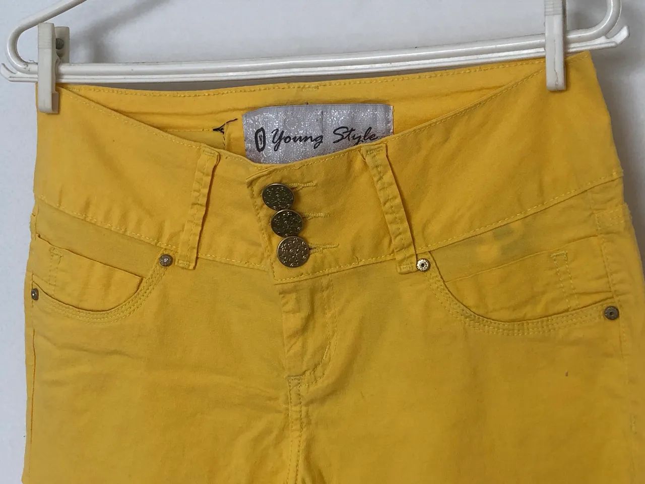 Calça Jeans Amarela 