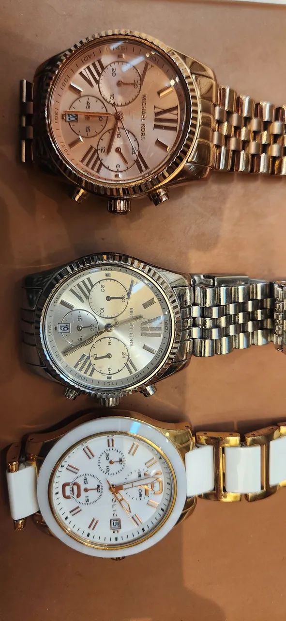 TRIO DE 2 RELÓGIOS MICHAEL KORS E 1 FOLIC - Foto 2
