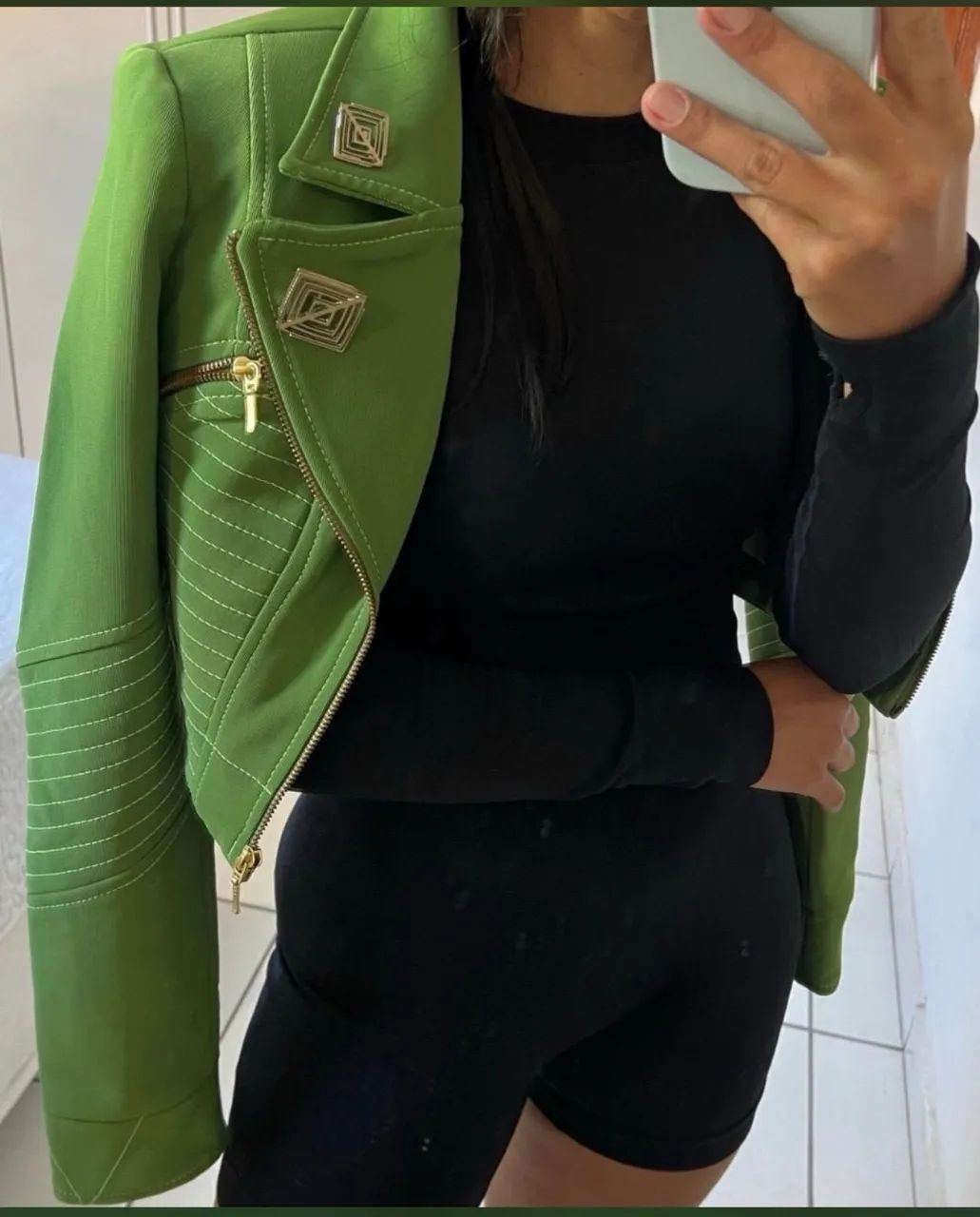 blazer curto pespontado - tufi duek - Foto 3
