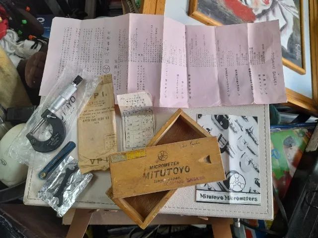 Micrômetro Mitutoyo Japonês, acompanha caixa original, ler a descrição - Foto 2