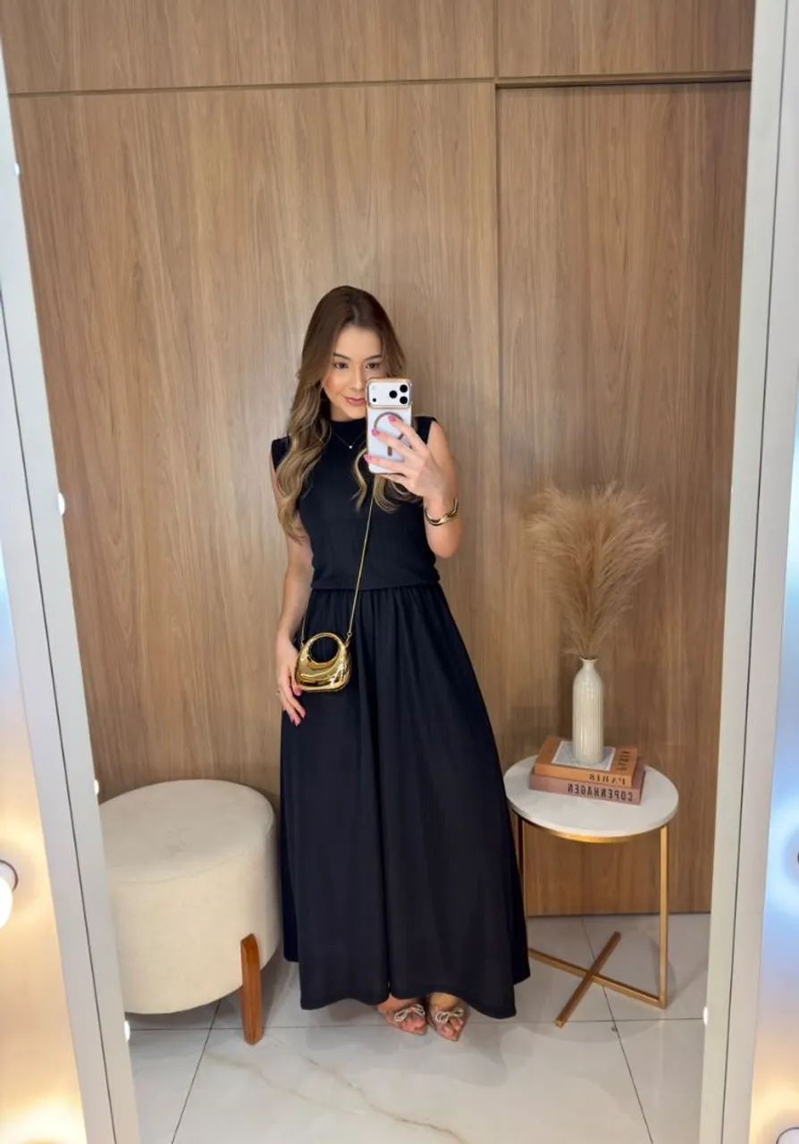 Vestido Preto Longo 