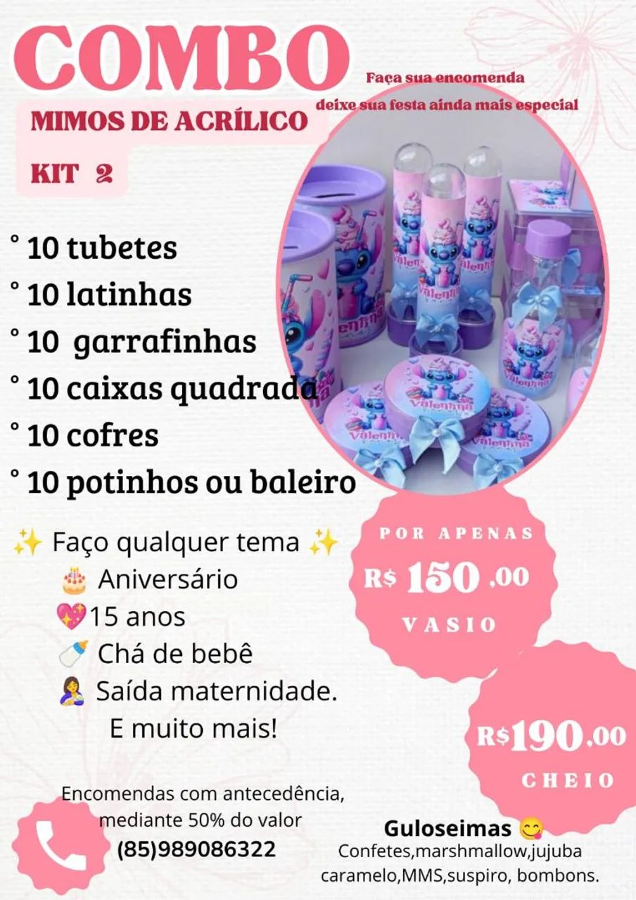 Lembrancinhas em acrílico,feitas sob encomenda.faco qualquer tema. - Foto 2