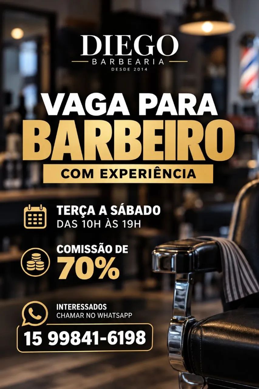 vaga para barbeiro 