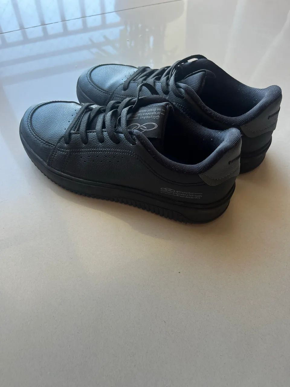 Tênis Olimpikus casual preto  - Foto 4