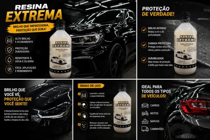 RESINA EXTREME ? BRILHO INTENSO PARA SEU CARRO E SUA MOTO?  - Foto 2