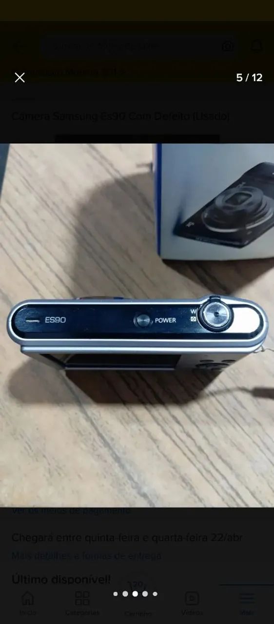 Câmera Samsung Es90 Com Defeito - Foto 4