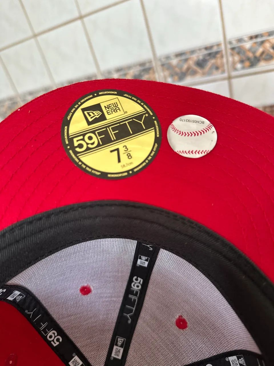 Boné New Era Vermelho NY Yankees 7 3/8 Original  - Foto 2