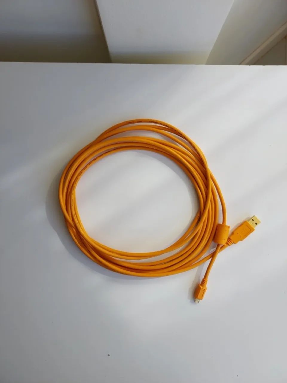 Cabo Tether Usb 2.0 Para Micro-b 4,6m Laranja (original) - Foto 5