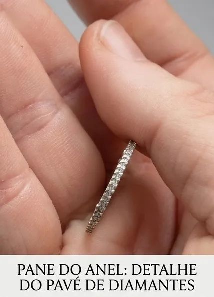 Aliança Aparador diamantes