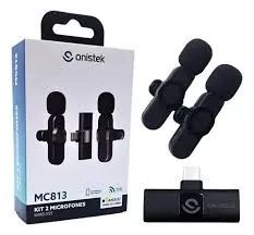 Kit 2 Microfones Sem Fio Lapela Celular Smartphone Onistek! conjunto é perfeito 