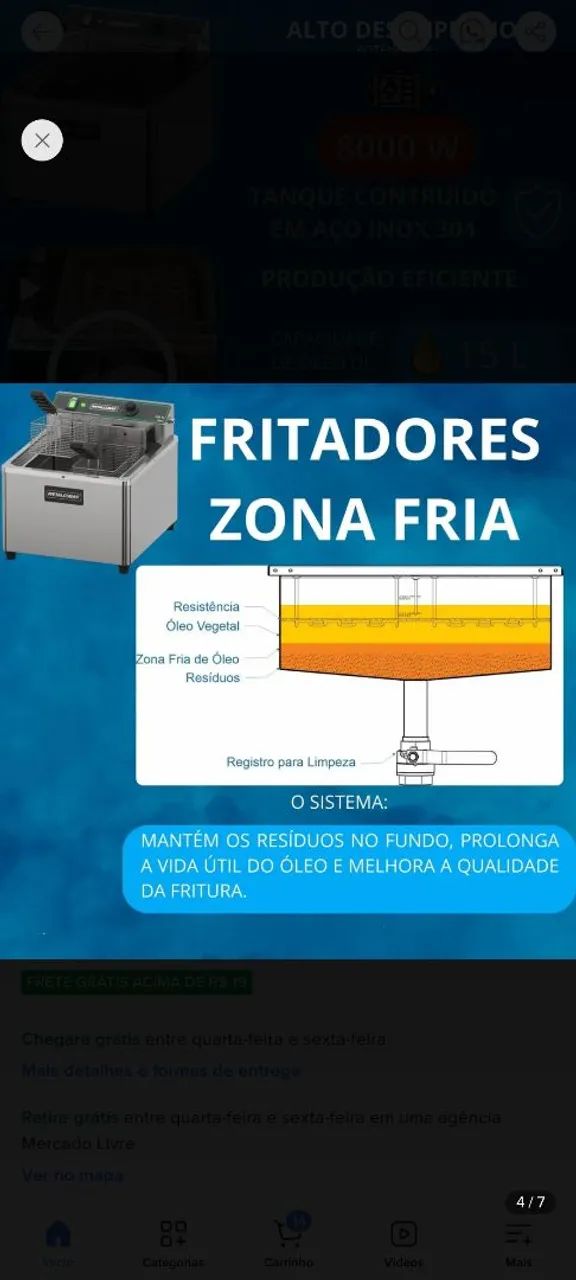 Fritadeira metal cubas  - Foto 2