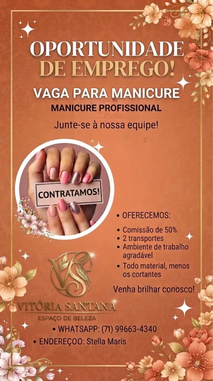 Vaga de emprego: Manicure 