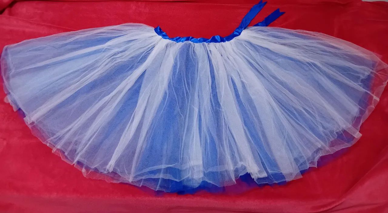 Saia de tule adulto com duas cores  