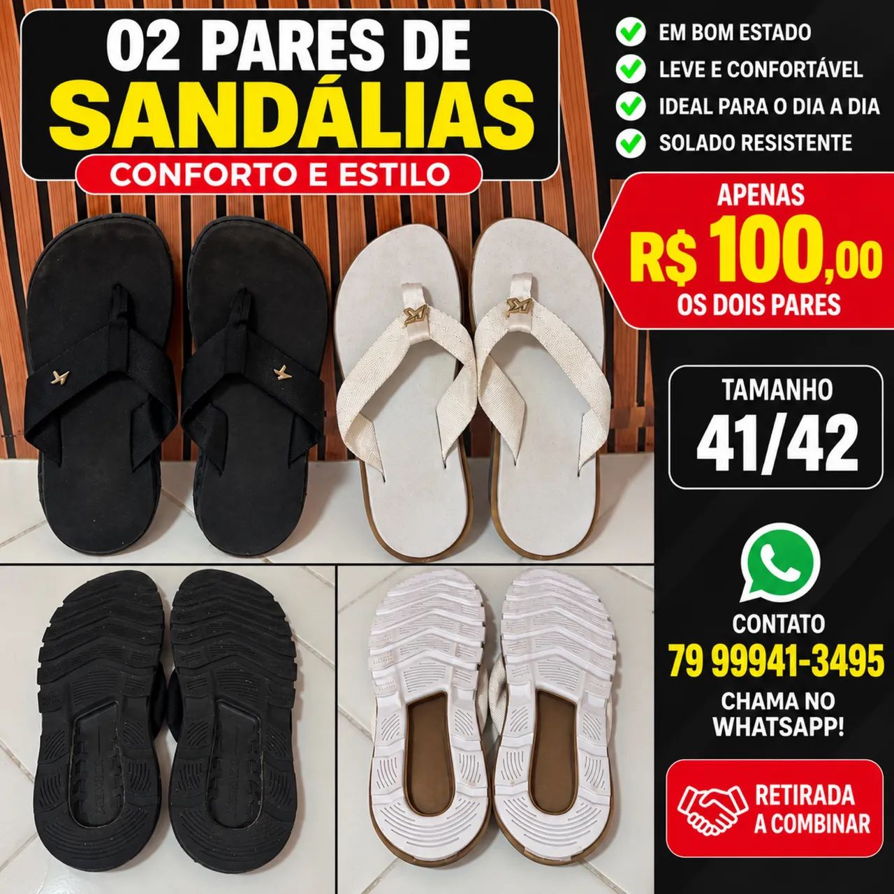 02 pares de kenner tamanho 41/42