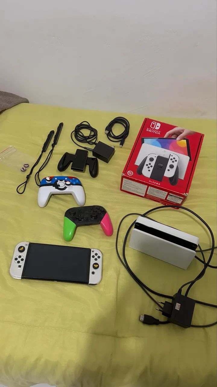 Nintendo Switch OLED Completo - Excelente Estado!
