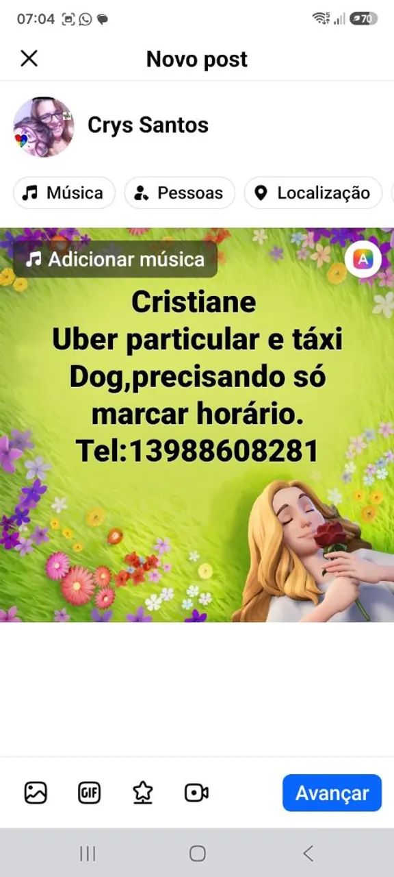 Uber particular e táxi Dog 