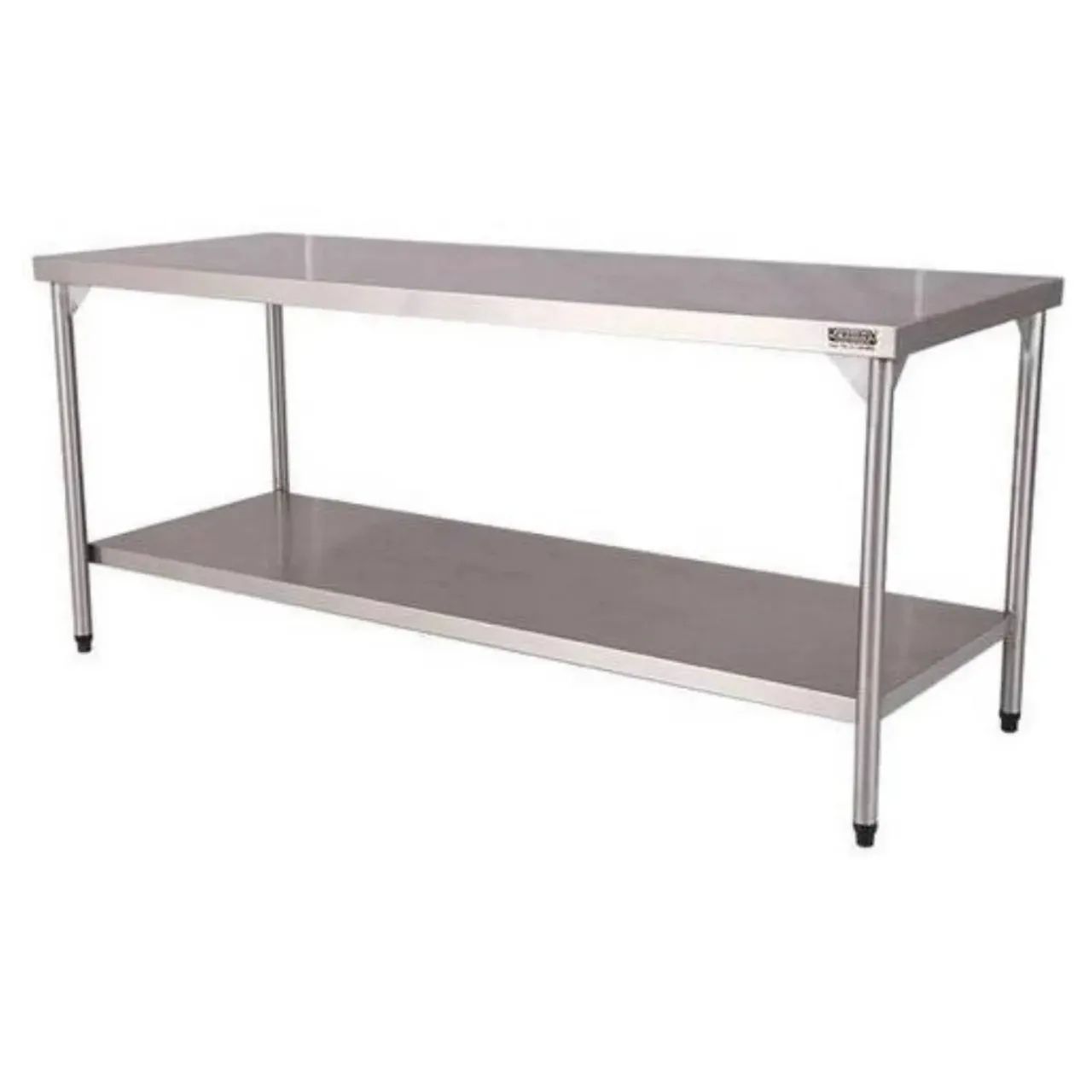 Mesa de inox com prateleira 
