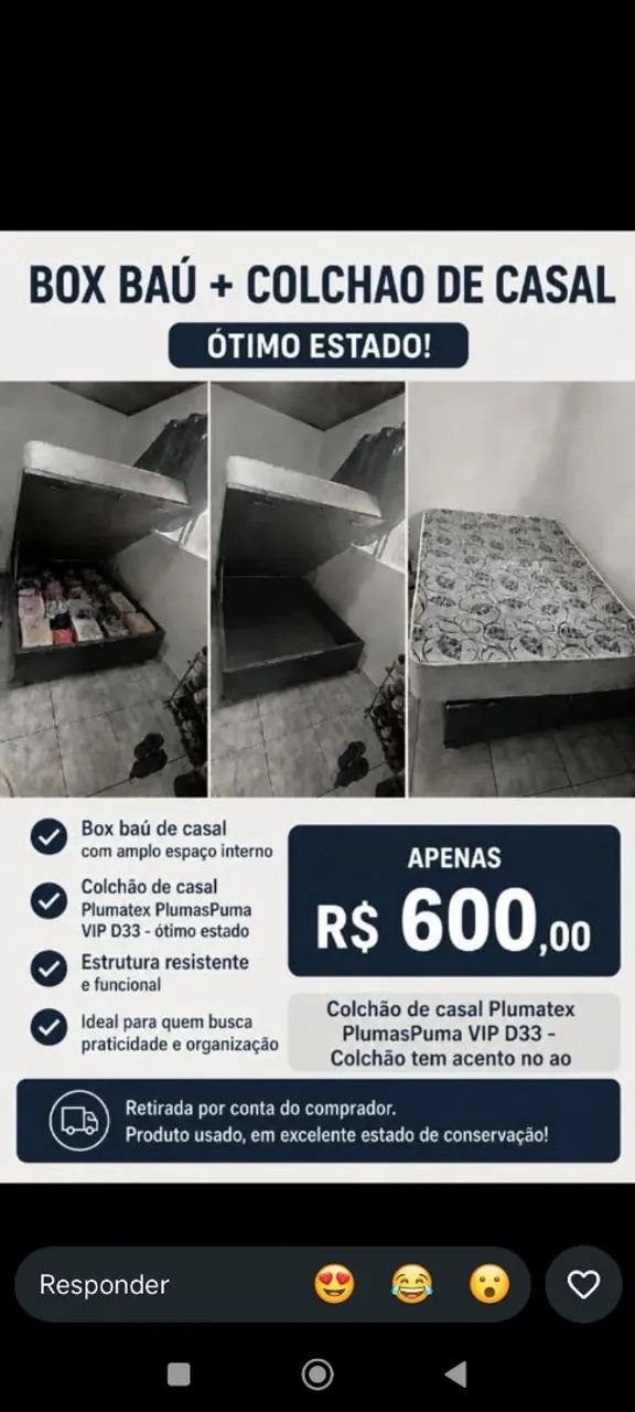Cama box casal 