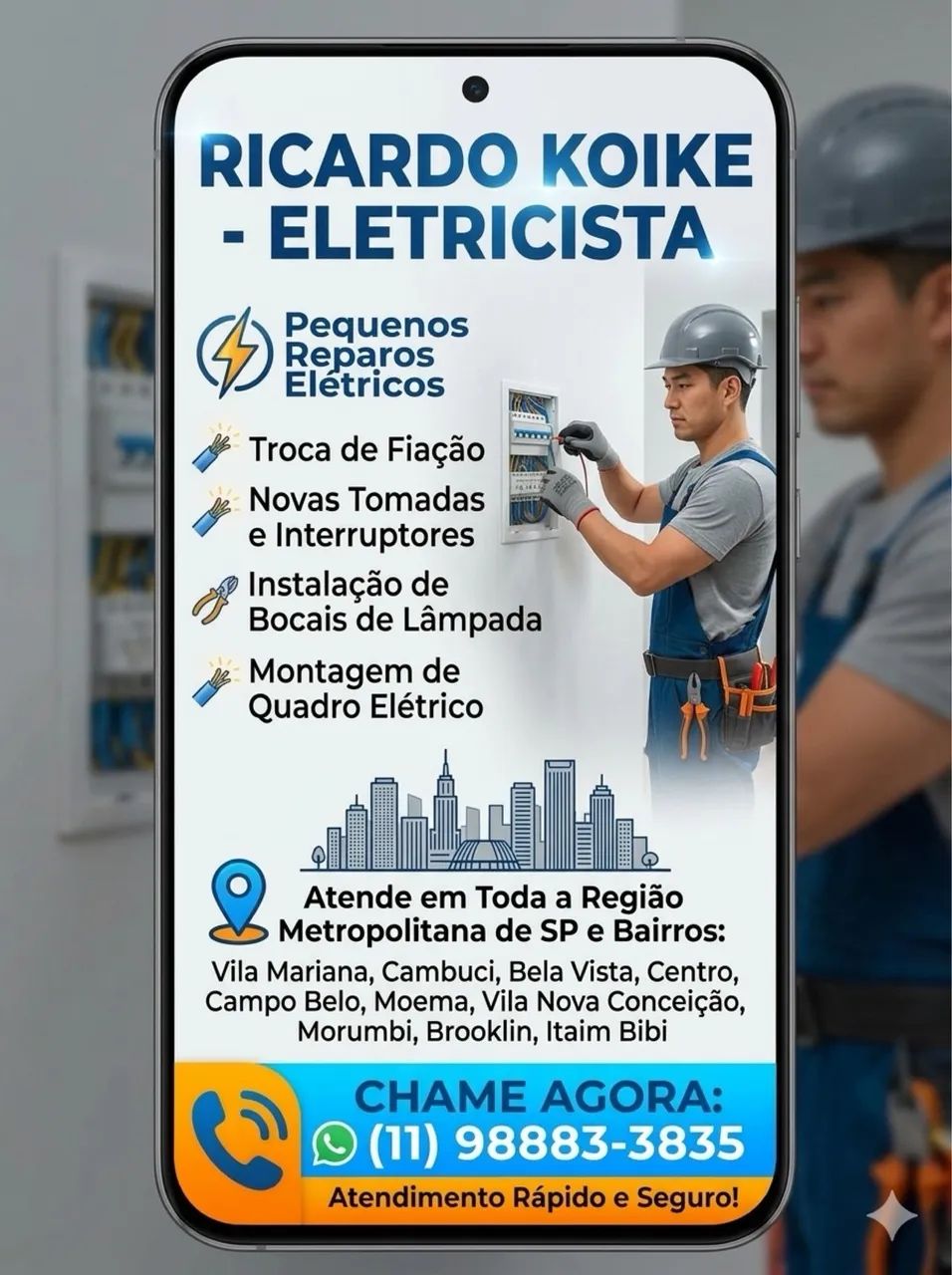 Marido de aluguel- Eletricista Instalador - Vila Mariana e região 