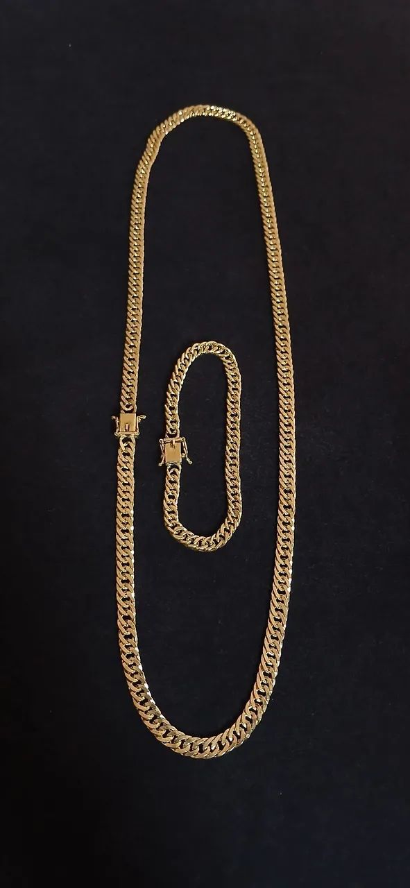 Corrente e Pulseira Moeda Antiga 