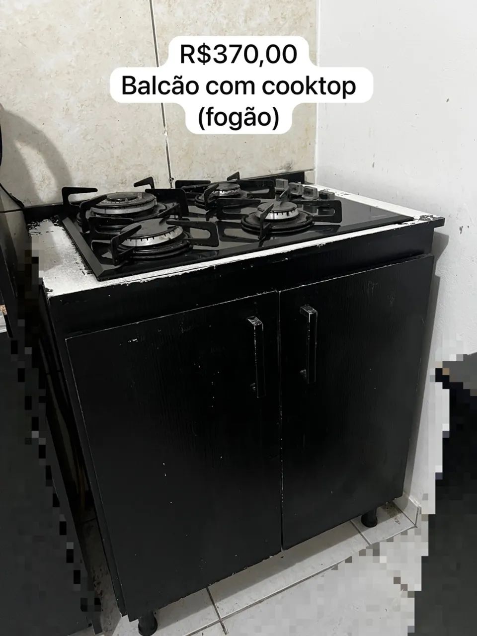 Cooktop e balcão 