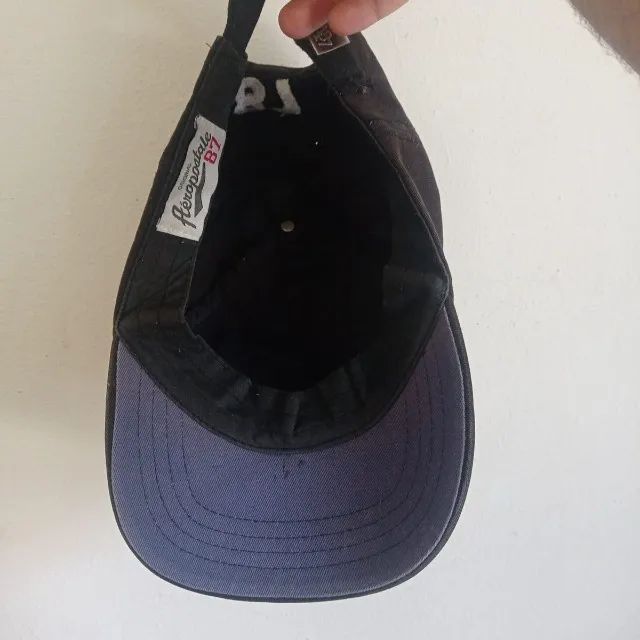 Boné strapback aba curva - aéropostale 1987 original - preto - Foto 4