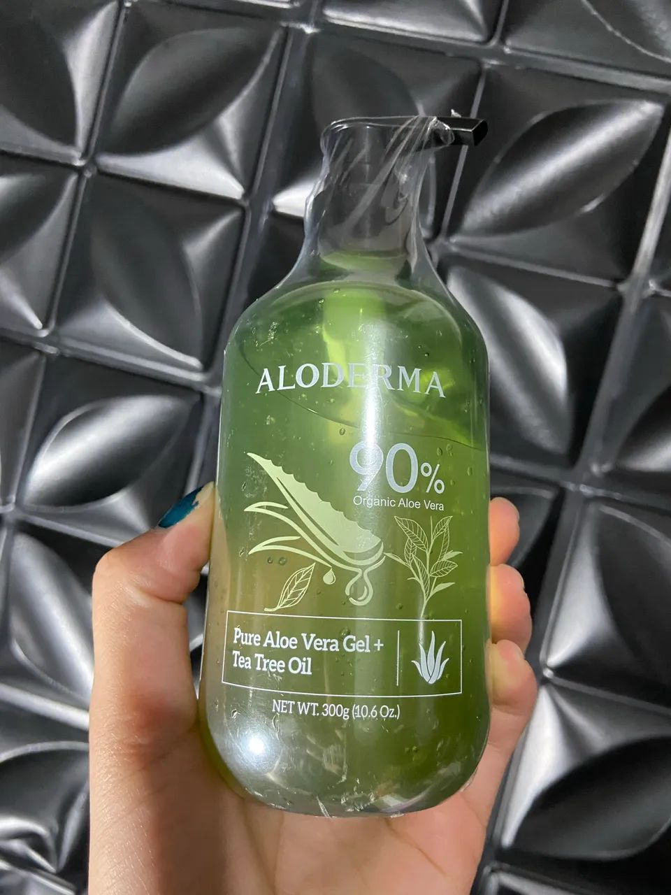 Gel De Aloe Vera Aloderma Organic Com Óleo De Melaleuca 300m