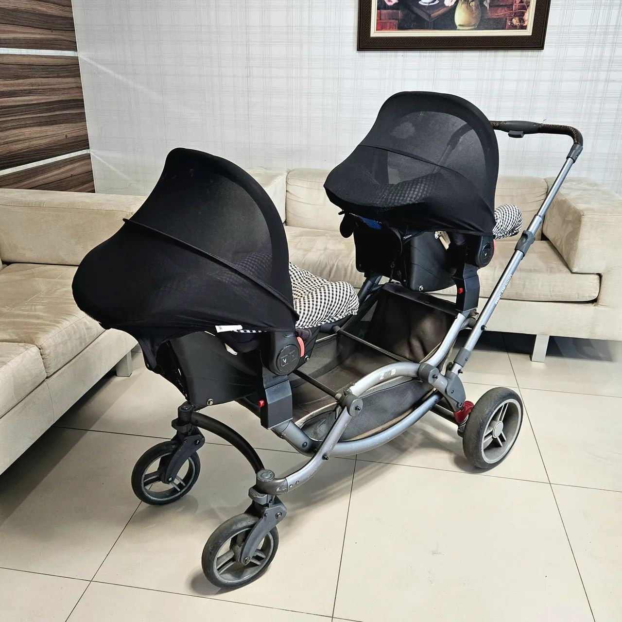 Carrinho Bebê Gêmeos ABC Design - Foto 4