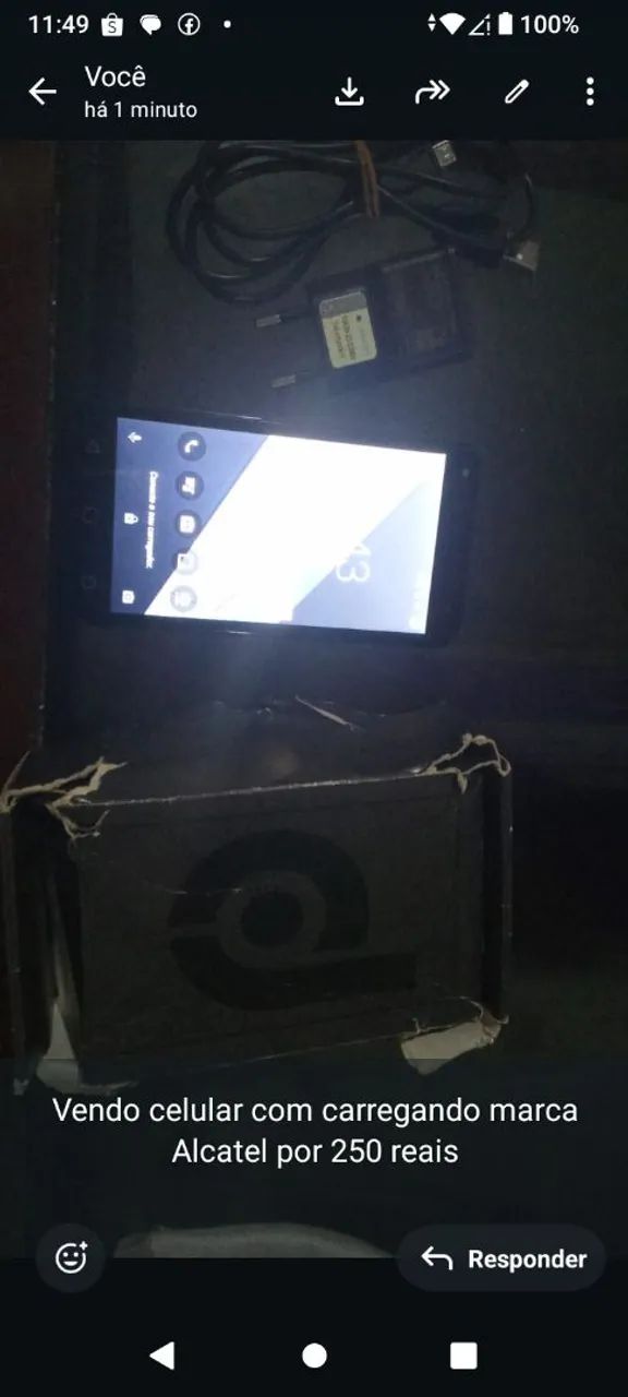 Vendo celular algatel por 250 reais  - Foto 2