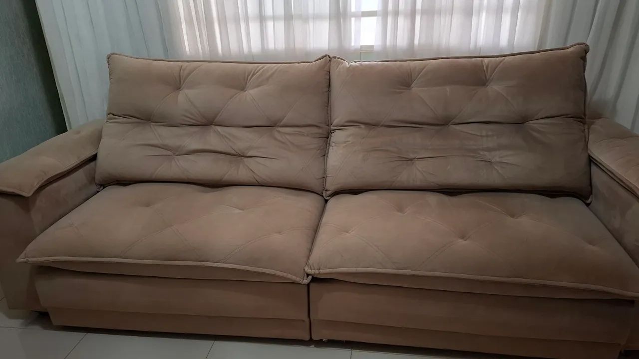 Sofá 2,90 em veludo- usado  - Foto 4