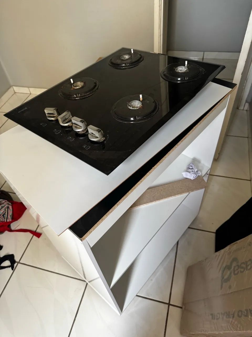 FOGÃO COOKTOP E MÓVEL
