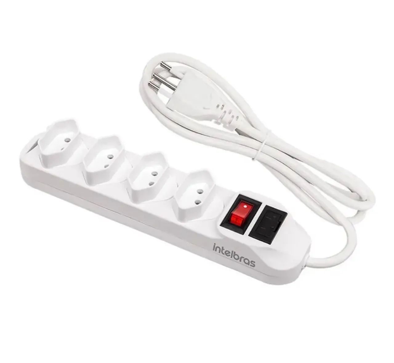 Protetor Eletrônico Intelbras Com 4 Tomadas Epe 1004 Branco - Foto 3