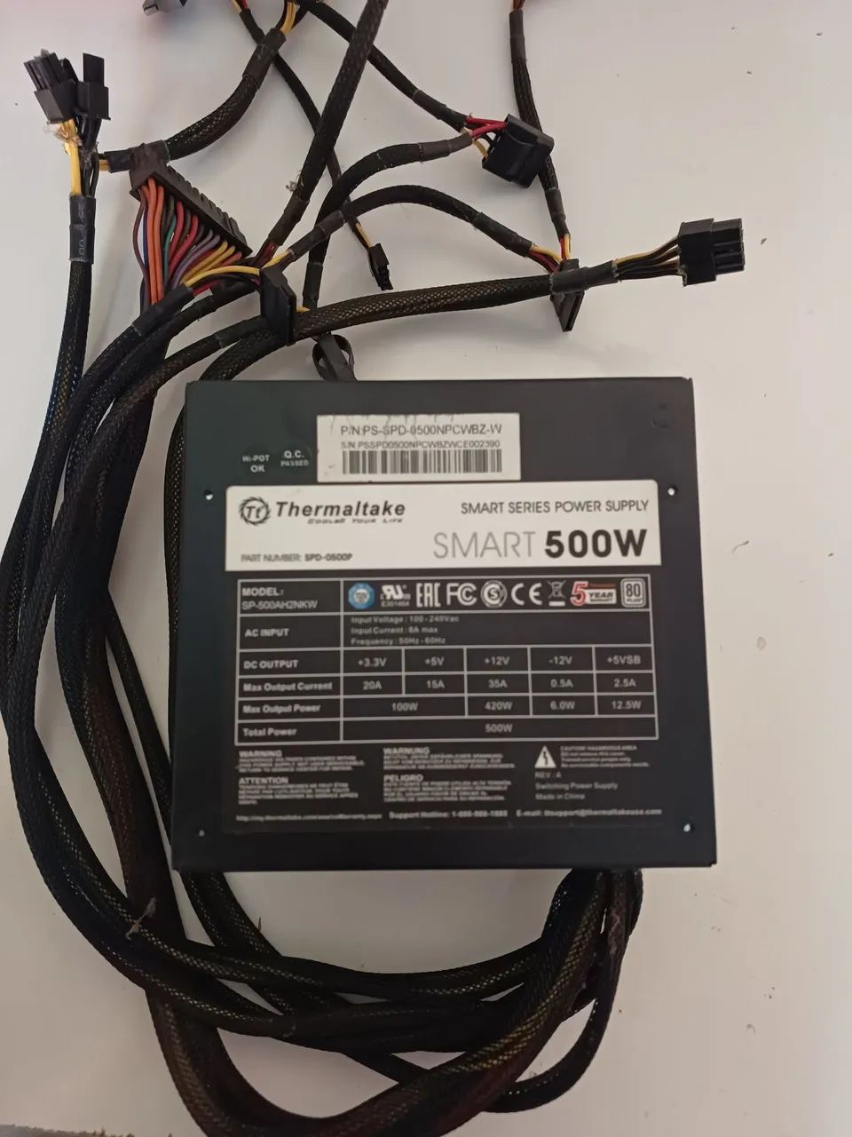 Fonte Thermaltake 500w 80plus  - Foto 3